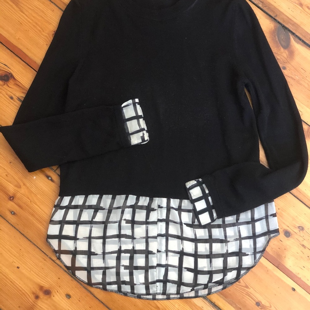 Layered sweater/blouse